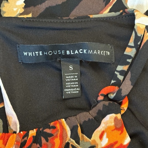 SOLD - White House Black Market - Sleeveless Floral Stretch Halter Shell Top - Picture 9 of 10